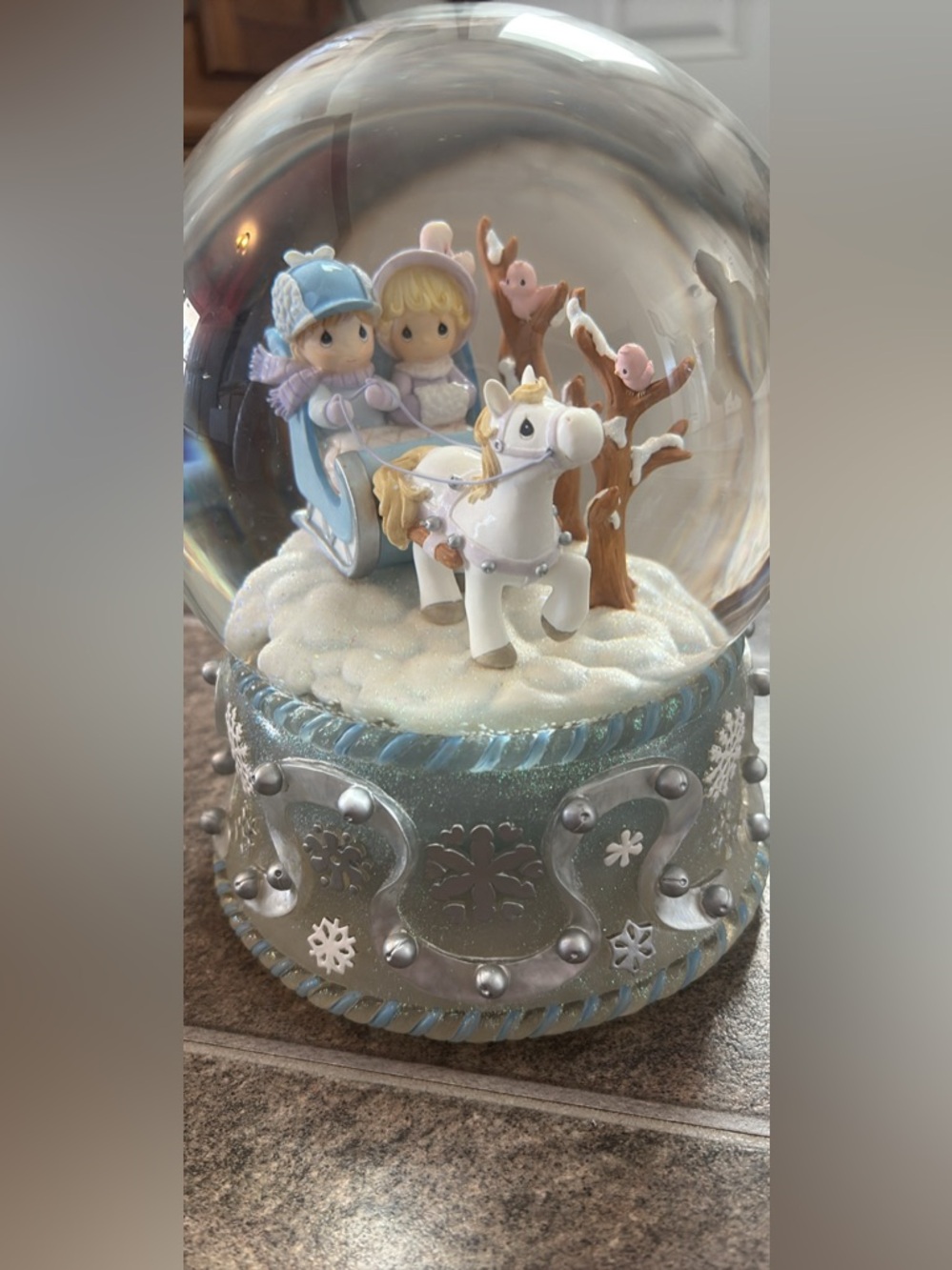 Precious moments snow glob